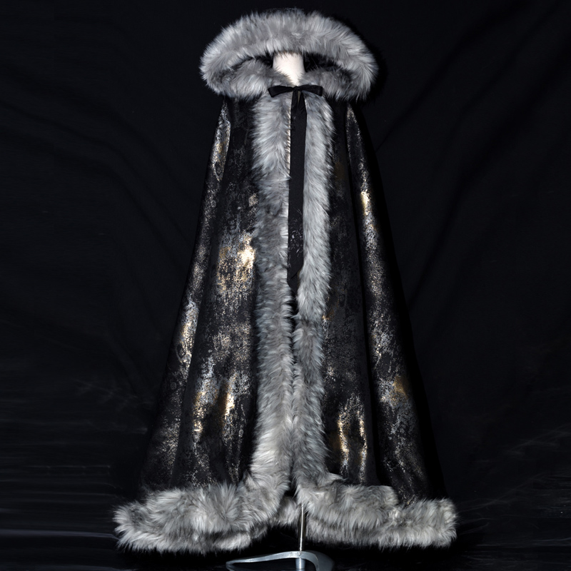 子爵秋色【暗夜浮光】中国风汉服古风斗篷女冬季新款加绒保暖披风