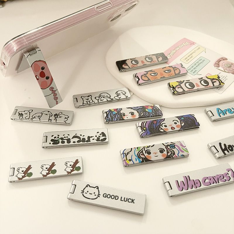 金属支架手机背贴小巧隐形折叠支撑架懒人追剧桌面牢固粘贴二合一