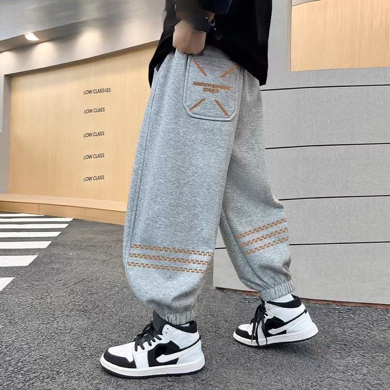 巴拉童年男童秋冬款运动裤子2025秋冬新款儿童装中长裤痞帅休闲裤