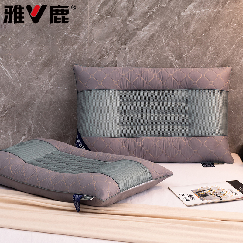 V/雅鹿决明子枕头枕芯护颈椎乳胶枕单只家用款不塌陷不变形一对装