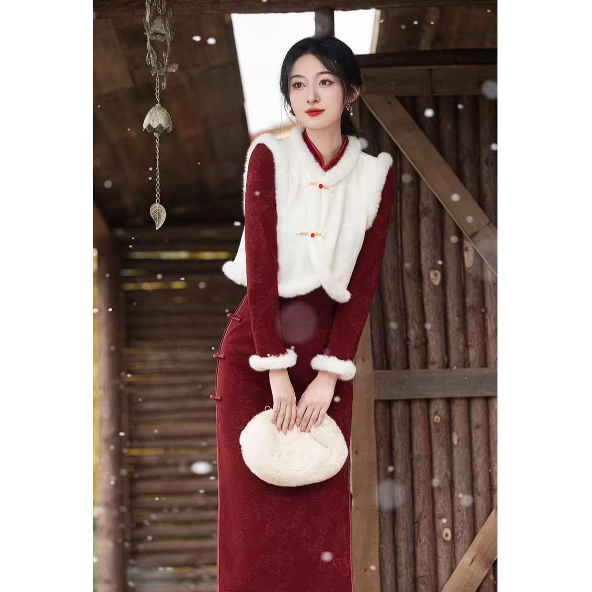 苏故里【晴山见礼】秋冬款传统款微胖女生小个子旗袍女款新中式