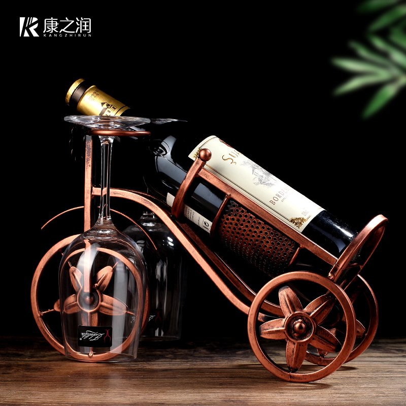 红酒架摆件架子家用红酒杯架创意洋倒挂高脚杯架红酒柜展示架酒瓶