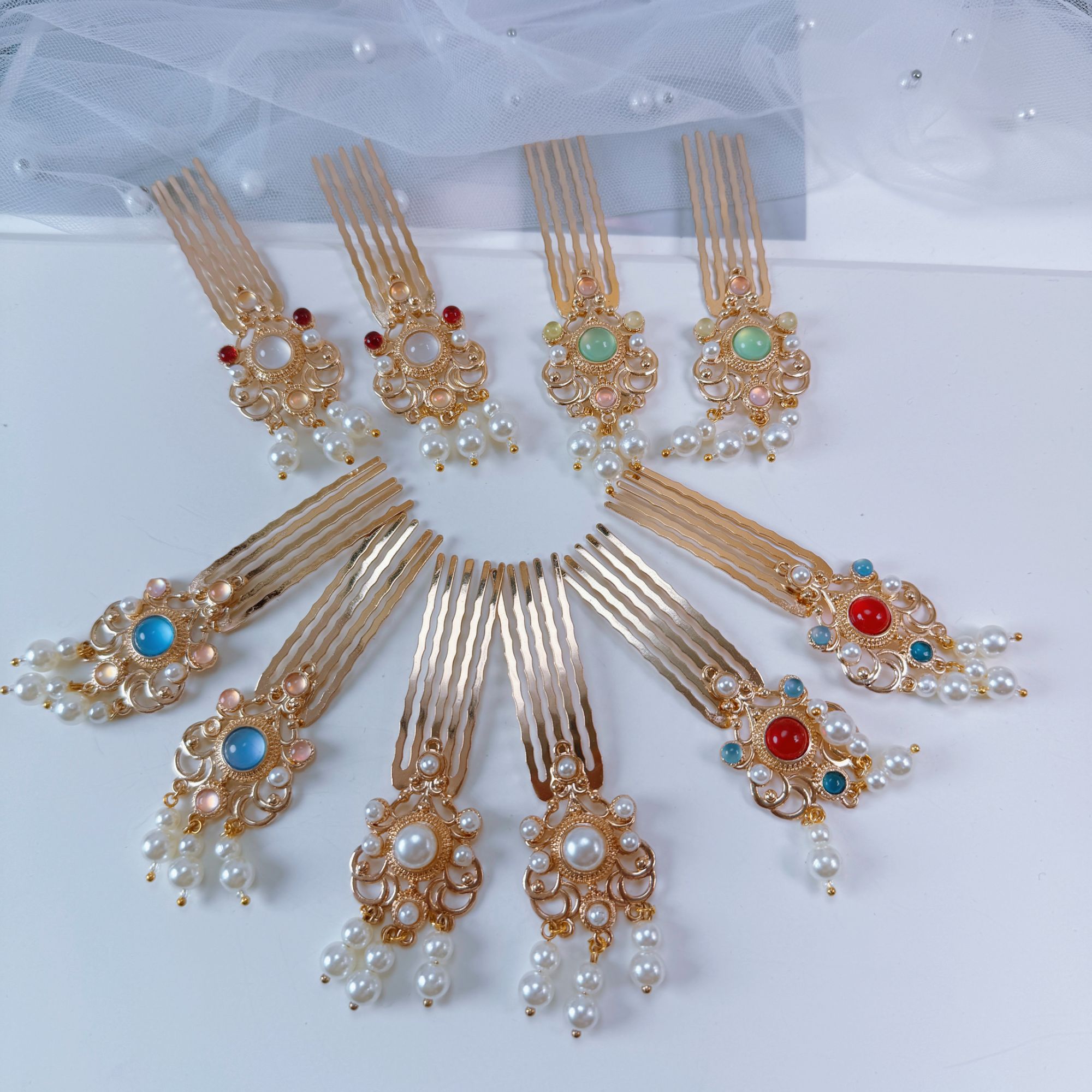 簪簪自玺古风发梳古典宫廷对簪敦煌唐风复古百搭掩鬓流苏原创