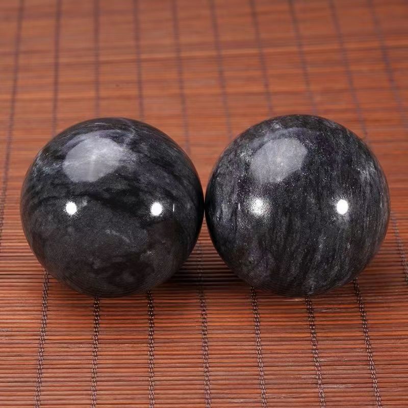 天然玉石海浪花玉健身球保健球送中老年人礼物玉石手球手玩球