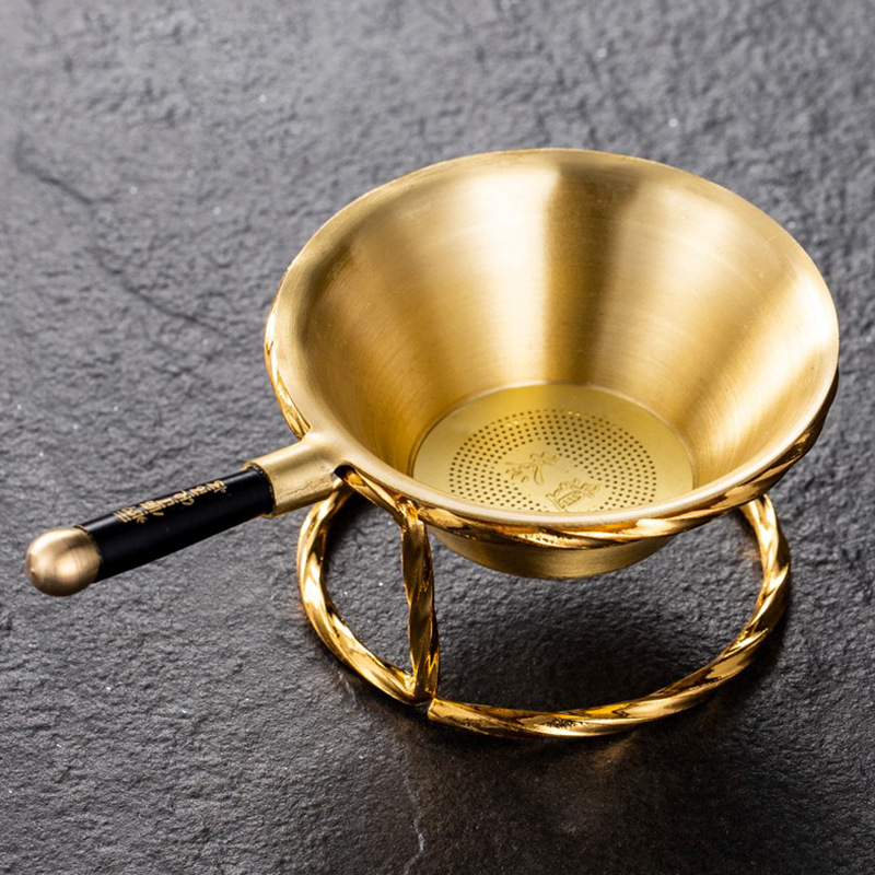 细密纯铜创意茶漏过滤网茶漏器公道杯茶隔茶滤茶器功夫茶具配件