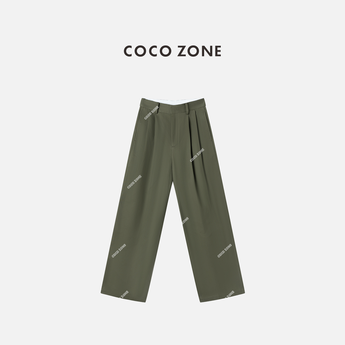 COCO ZONE 刘一一"裤王"100棉简约纯色显瘦女士休闲裤CC1C2168