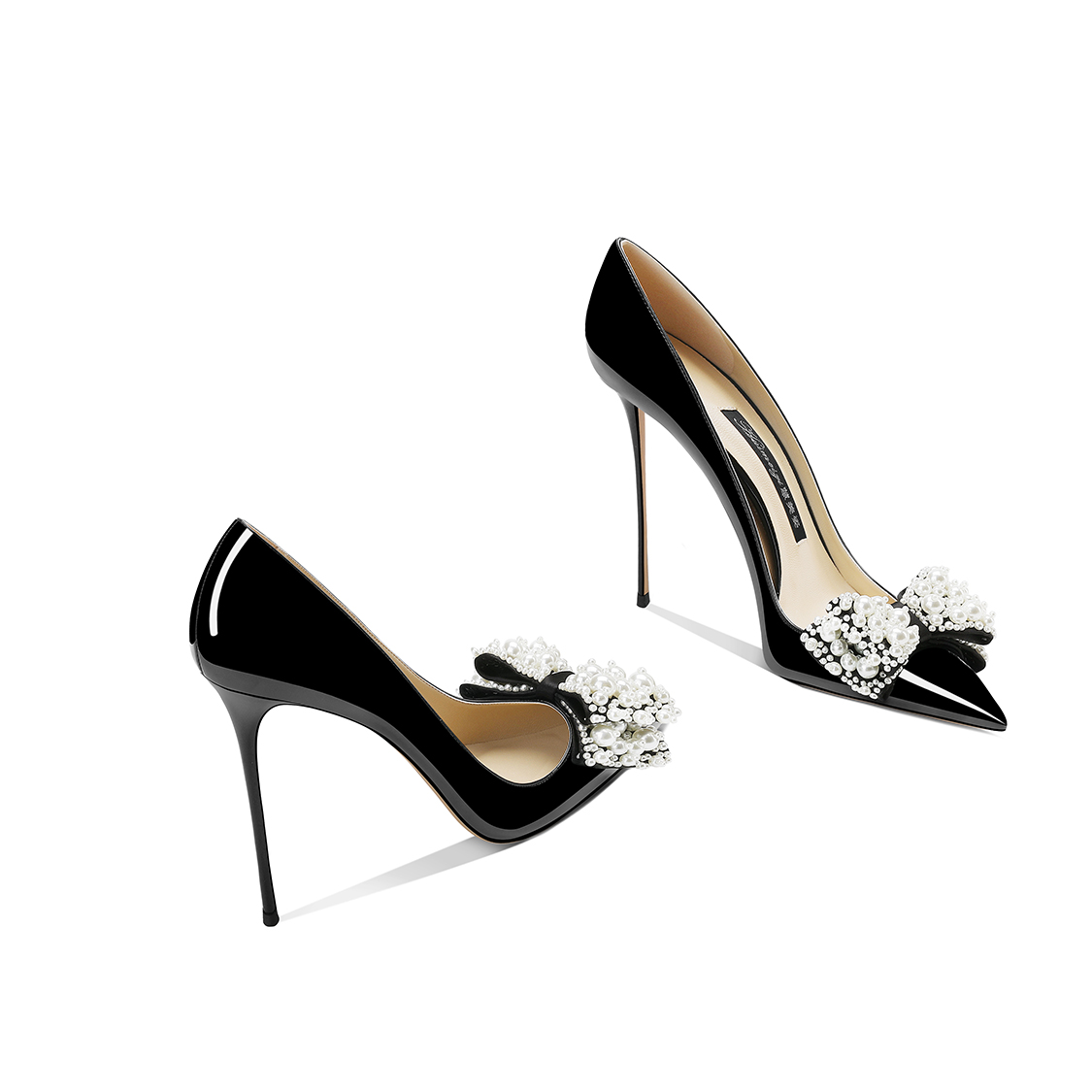 爆款高跟2025秋冬新款浅口蝴蝶结高档通勤职业单鞋百搭洋气不累