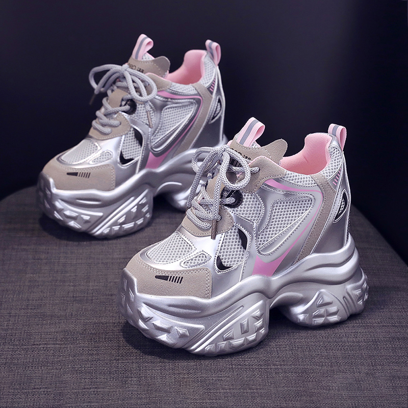 内增高老爹鞋女ins潮春季百搭2025新款厚底松糕小个子休闲运动鞋