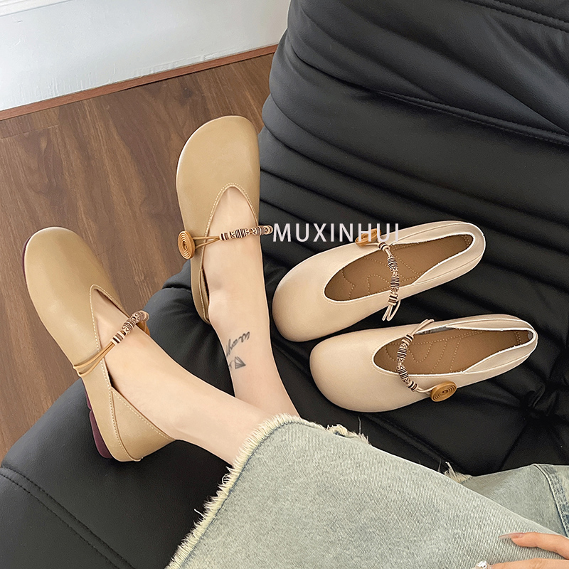 【品牌上新】破价豆豆鞋春款百搭软底复古温柔开车居家鞋法式 901