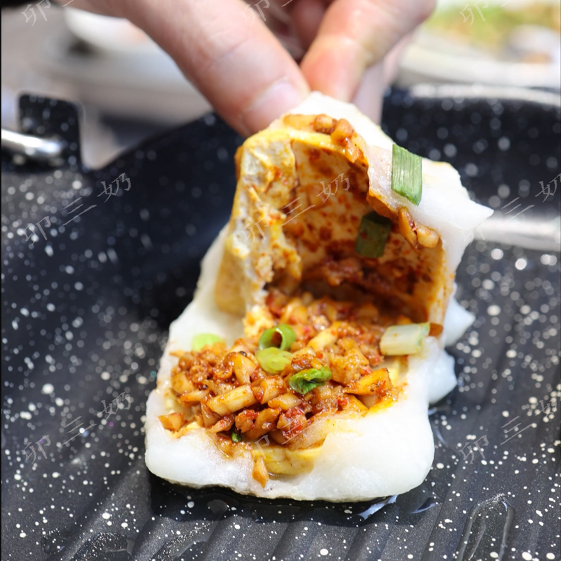 糍粑豆干大方卯三奶小吃包特色折耳根肉末麻辣味手工新鲜加工包邮