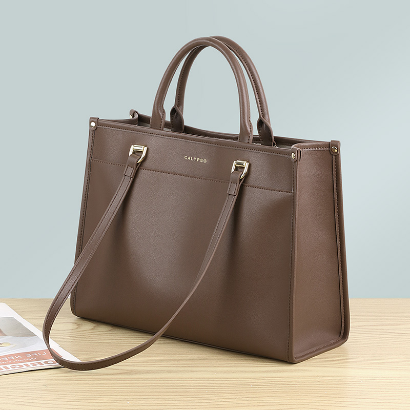 单肩包女大包简约百搭真皮牛皮通勤手提包大容量高级感女士托特包