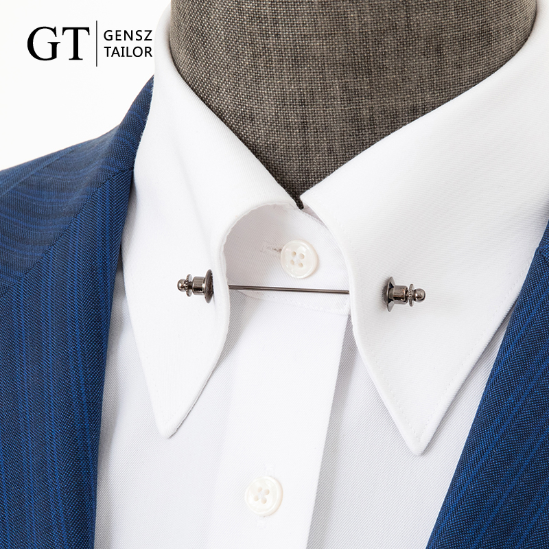 2023年新款男士衬衫胸针一字插针领针女法式别针领棒胸花韩国配饰