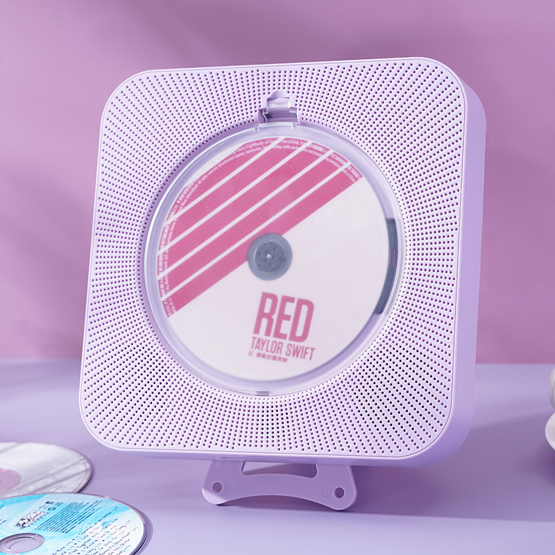 悦心听CD机壁挂蓝牙音箱音乐专辑播放器便携式复古光盘光碟音箱