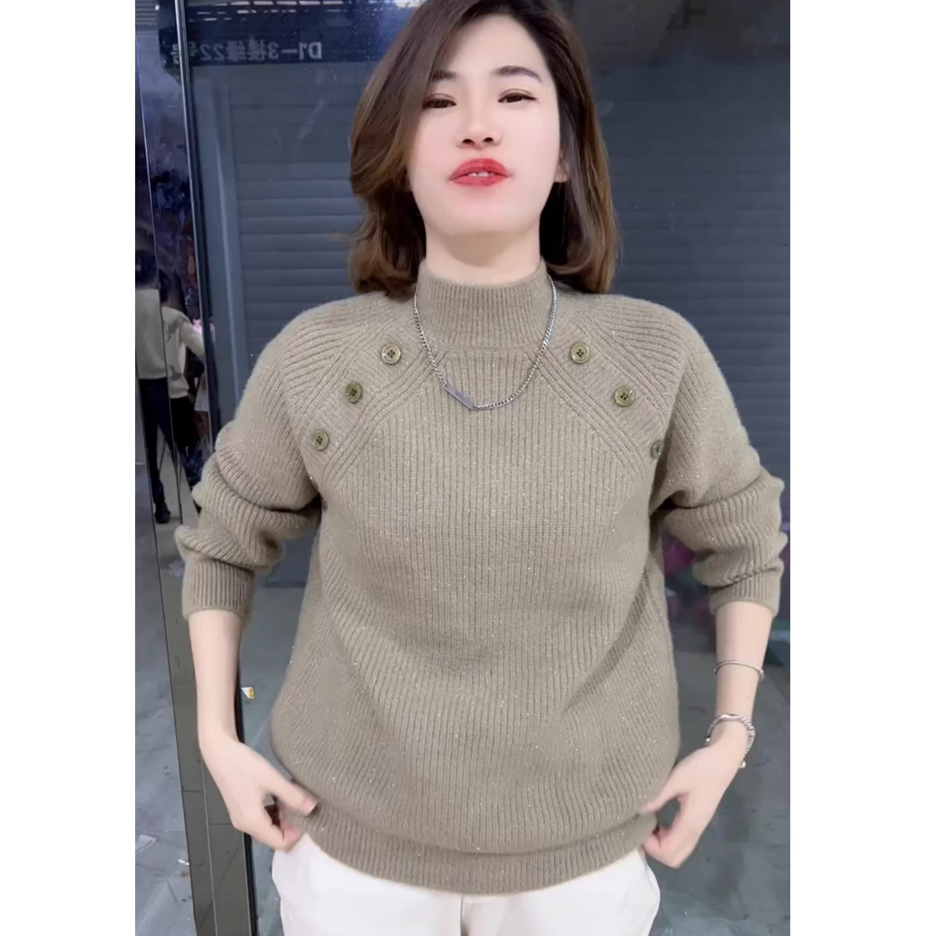 欧货时尚爆款毛衣女装2025秋冬新款半高领中长款显瘦百搭上衣保暖