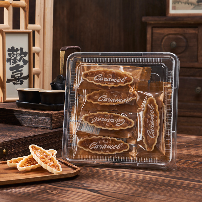 成品香浓焦糖杏仁脆糯米船坚果船小叶酥杏仁酥饼干日式糕点80克