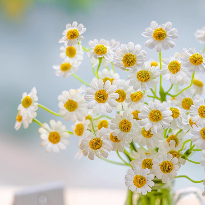 掬涵ins风洋甘菊假花客厅餐桌花艺摆件装饰品拍照道具仿真小雏菊