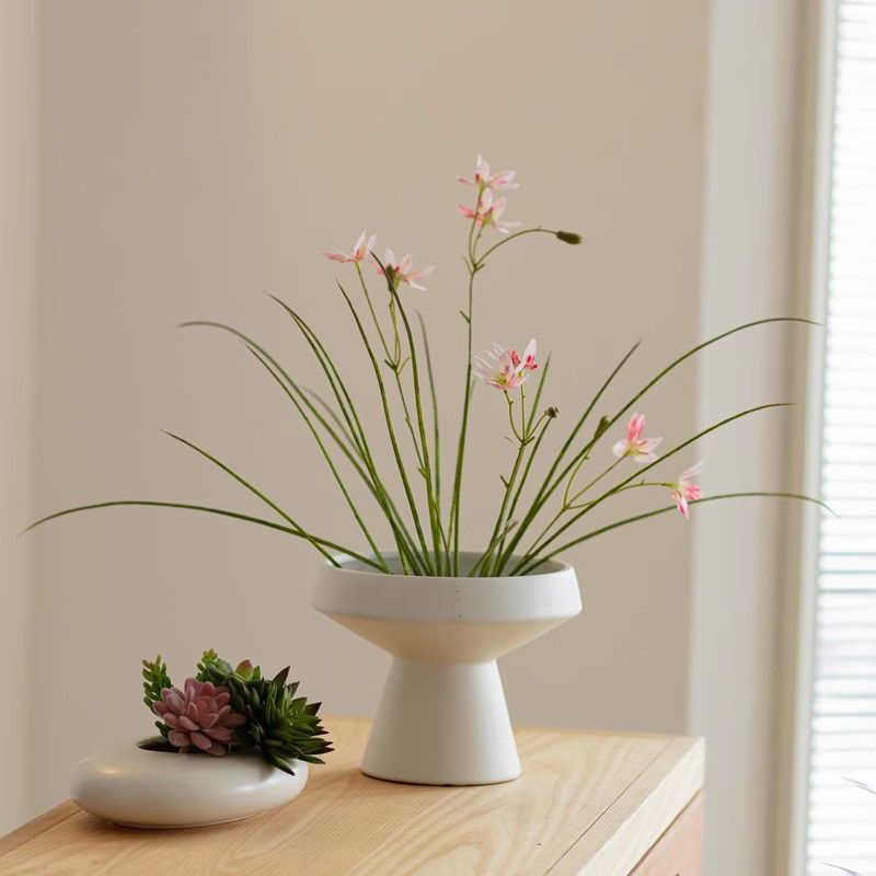 掬涵仿真花小枝葱兰花艺摆件塑料花洋葱草小植物叶子插花花艺造景