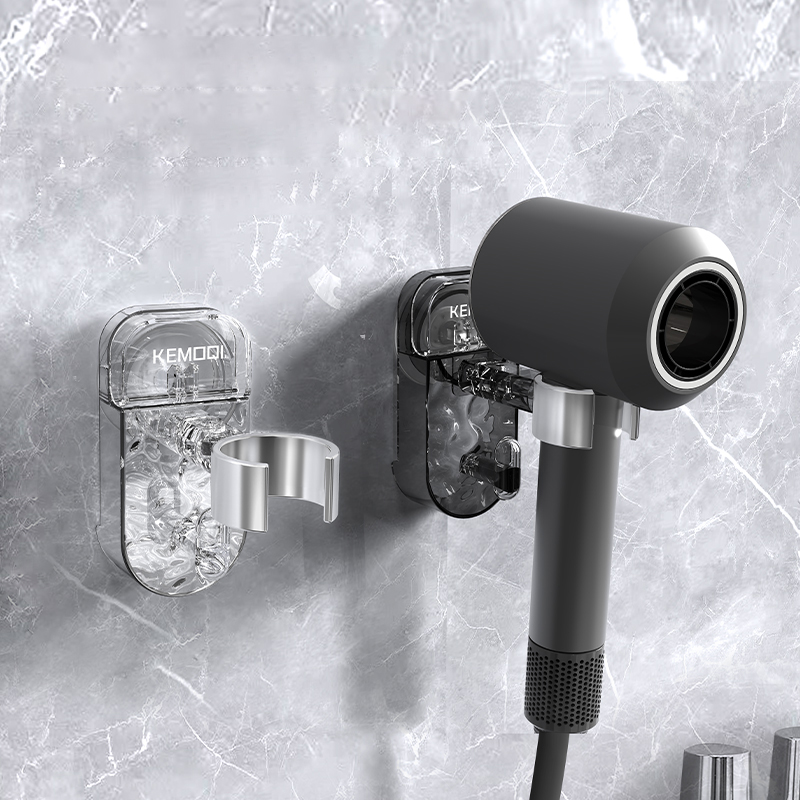 【佳立方】波纹吸盘吹风机支架免打孔浴室支架解放双手免手拿收纳架