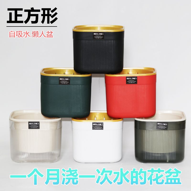 水培花盆塑料懒人自吸水绿萝月季桌面家用树脂多肉百合专用器皿盆