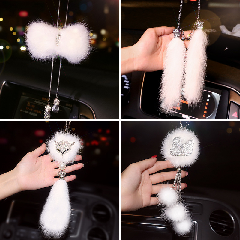 雅妮娜汽车天鹅饰品挂件女神款车内装饰挂件高档后视镜车载可爱