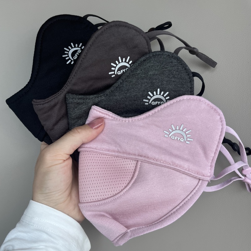 加大保暖口罩女秋冬纯色包下巴网眼透气护眼角防寒水洗棉面罩男士