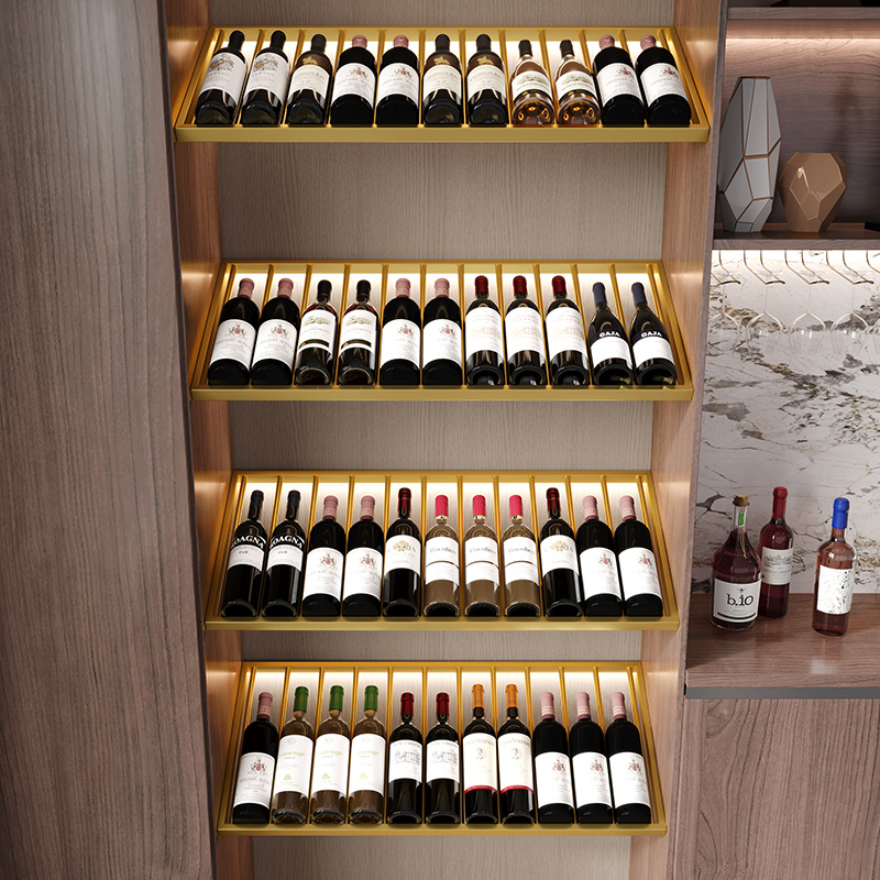 定制新红酒架高端酒柜斜放悬挂摆件家用酒瓶架子葡萄酒展示置物架