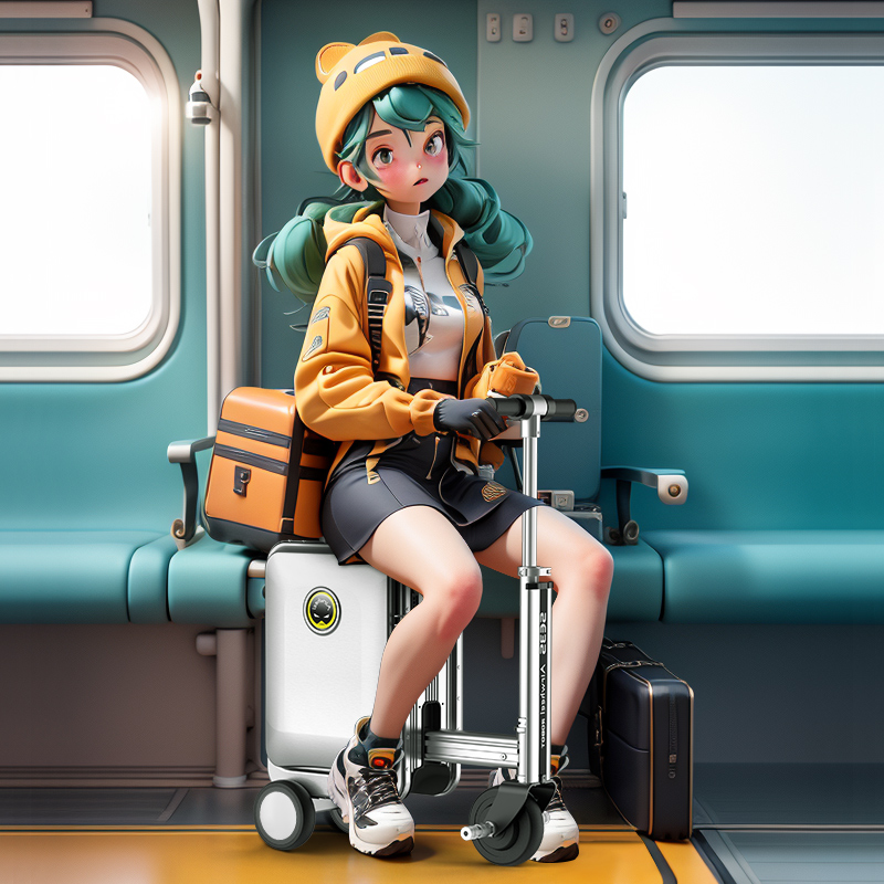 Airwheel爱尔威20英寸自动伸缩智能电动骑行拉杆行李箱登机箱SE3S