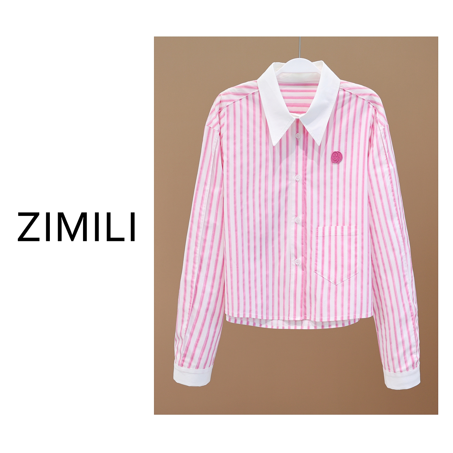 【亮哥女装】2025冬季时装周时尚百搭休闲设计条纹衬衫2964-D9