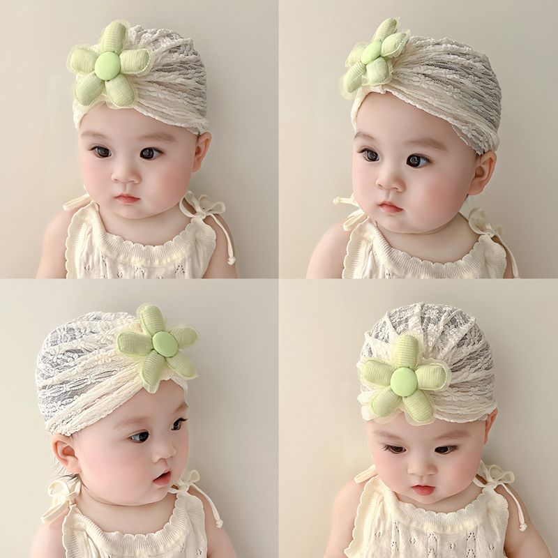 婴儿帽子春夏季新生婴幼儿可爱公主胎帽宝宝无骨护囟门洋气印度帽