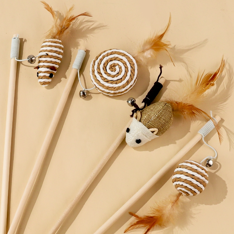 猫玩具逗猫棒猫咪自嗨解闷小老鼠带铃铛耐咬猫猫小猫消耗体力用品