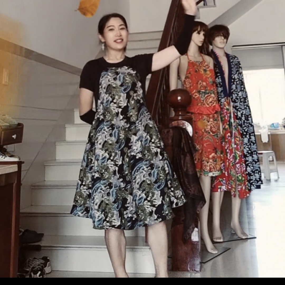 椒北衣韵原创复古夏秋龙腾云高端棉麻吊带修身连衣裙民族A版裙子