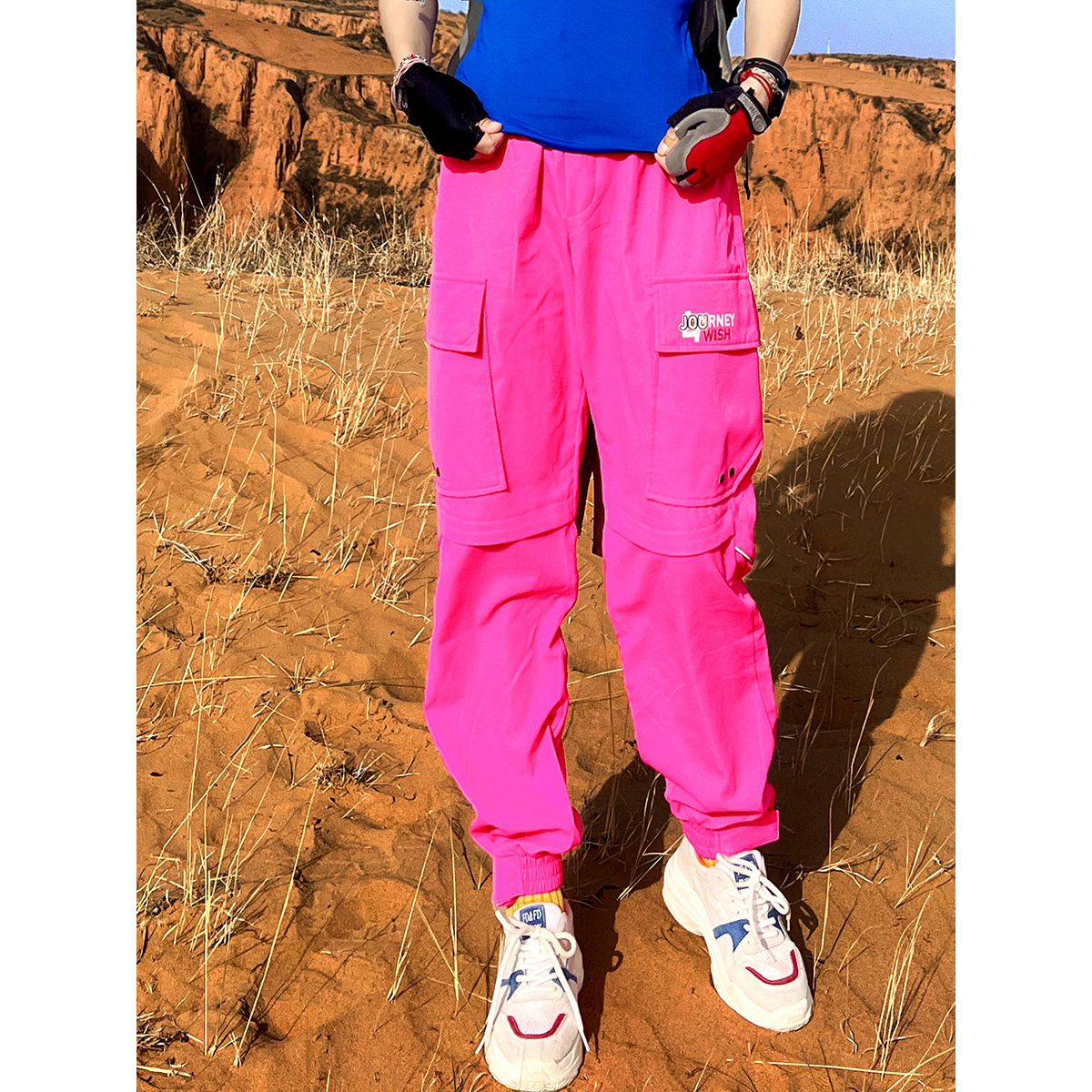 北京森林户外运动潮牌休闲宽松显瘦束脚薄款弹力速干透气长裤女式