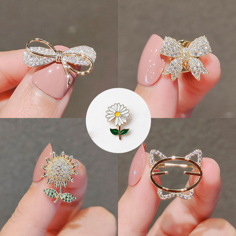 蝴蝶结胸针女领口防走光扣子神器高档胸扣百搭简约固定西装小别针