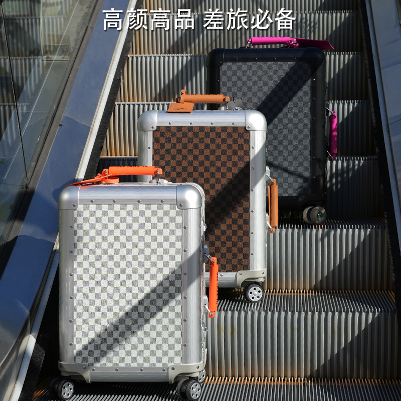 商务旅行箱20寸休闲男高女档拉杆箱万向轮登机箱全铝镁合金密码箱