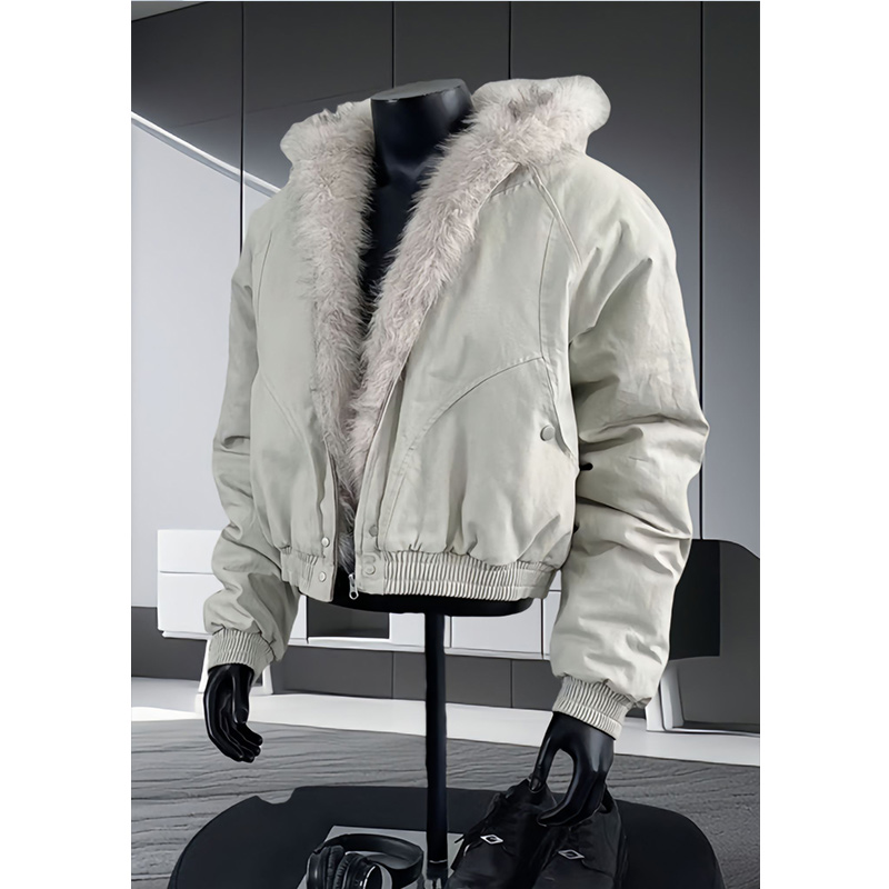 cleanfit二代座山雕毛领夹克棉服男款秋冬季加厚保暖重磅帆布外套