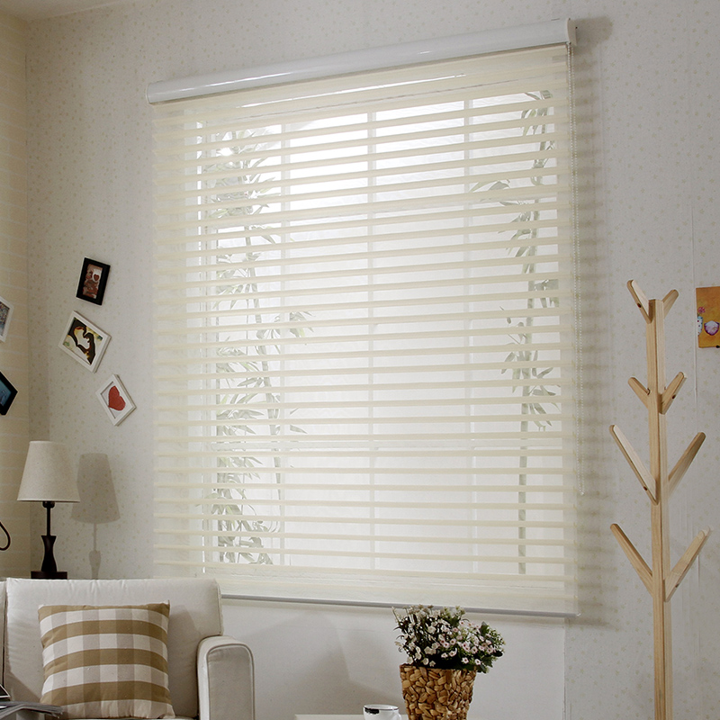 香格里拉帘卷帘百叶窗帘办公室卫生间阳台卧室遮光防晒免打孔电动