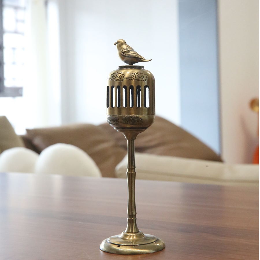 轶香轶缘金雀宫灯小祥云盘香炉香炉创家用室内持久留全季桂花香薰