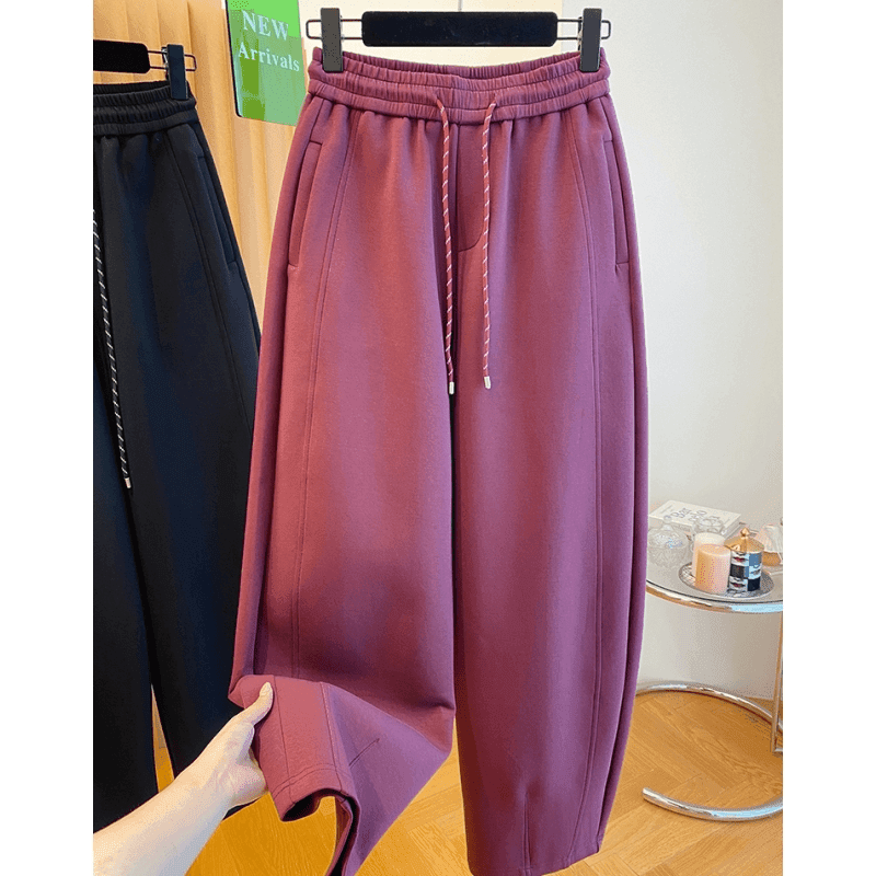 2024春秋新款高级感香蕉裤女宽松休闲卫裤显瘦弯刀裤镰刀裤长裤子