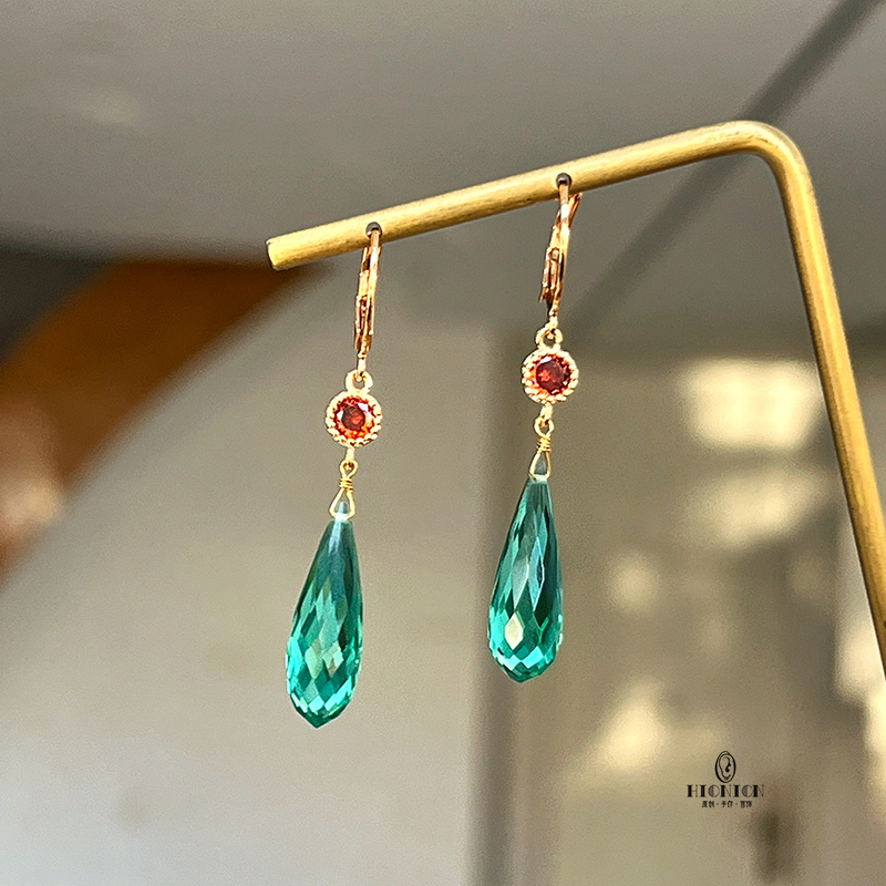 925银耳饰 原创精致哈尔同款小众银针耳环耳钉水滴耳饰轻奢配饰