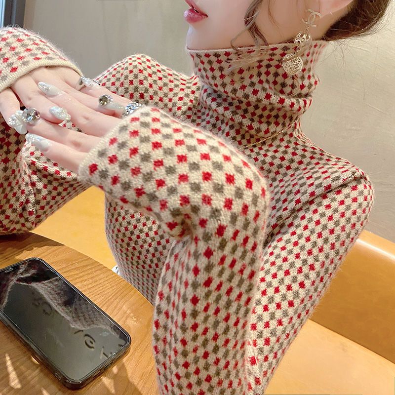 2025年新款秋冬爆款加厚女士内搭高领毛衣女打底衫时髦时尚洋气