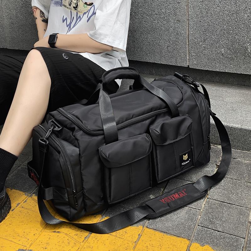 探屿干湿分离健身包男运动训练手提包短途出差大容量双肩旅行包潮
