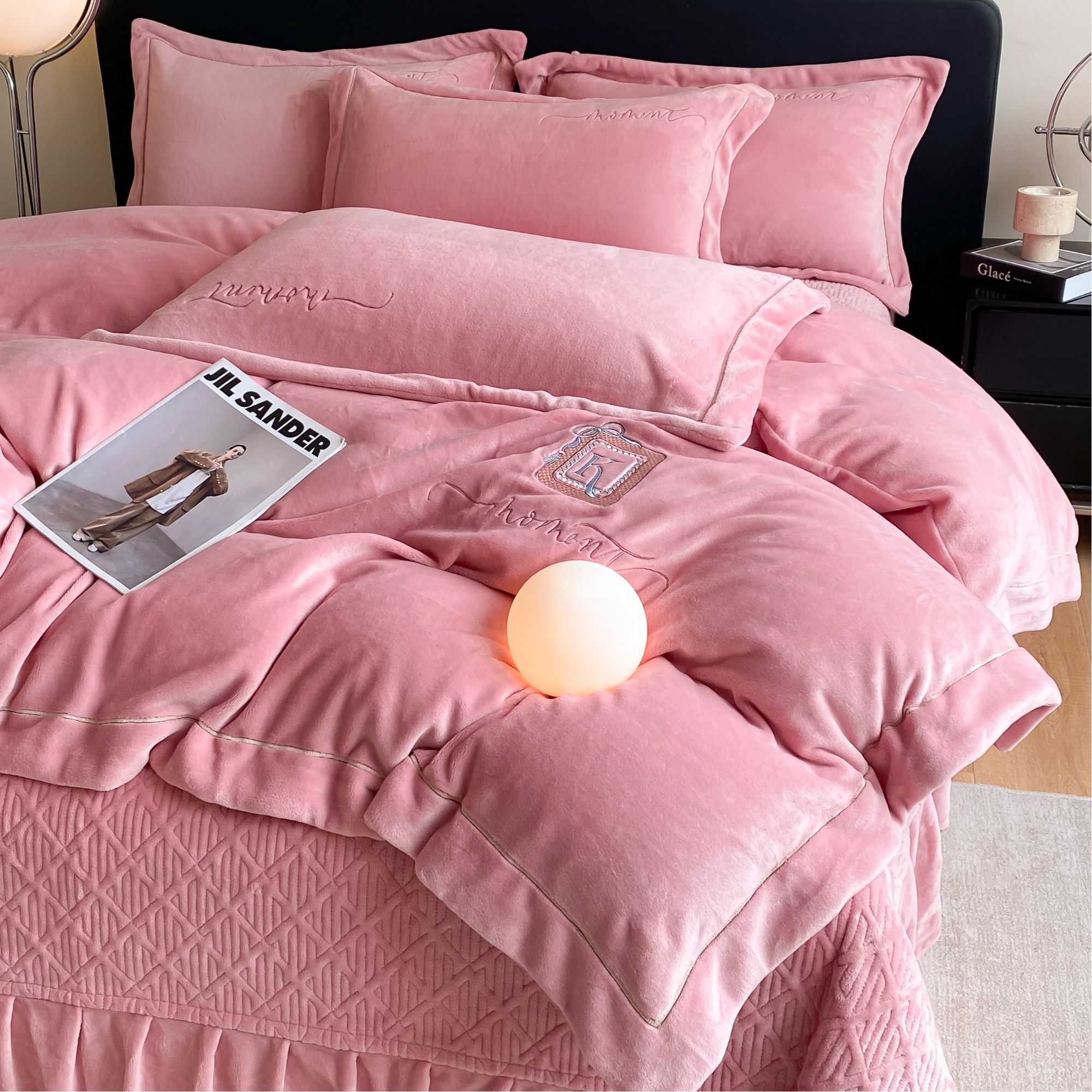 【新款推荐】牛奶绒美棉绒床盖款四件套加绒加厚保暖双面绒床上用品