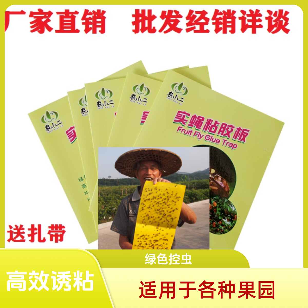 果实蝇粘板针蜂瓜果实蝇防虫粘虫板果瓜实蝇桔小实蝇粘贴板包邮