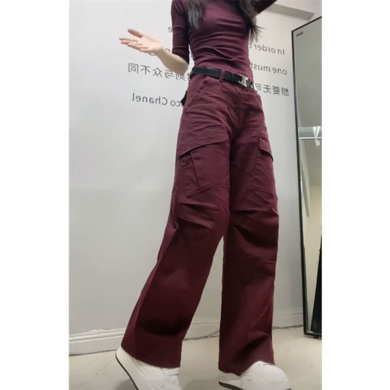 2025秋季新款牛仔长裤女高腰显瘦工装弯刀裤高个子直筒宽腿拖地裤