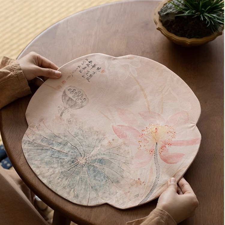 香云纱双面茶席新中式禅意复古桌旗布茶桌隔热垫壶承桌布茶道配件