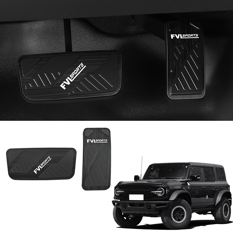 福特bronco烈马升级油门刹车脚踏板专用改装驾驶室内铝合金防滑