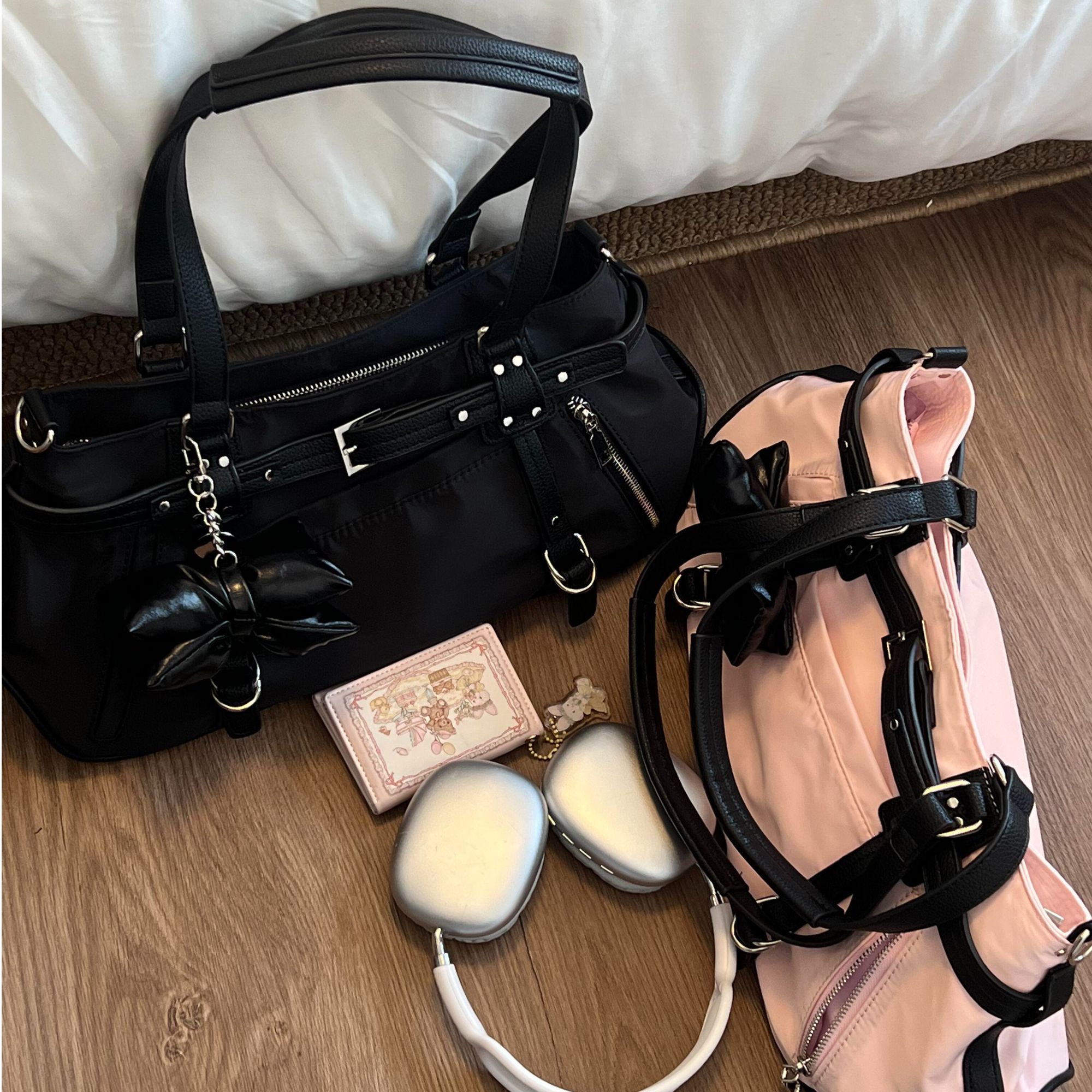 小众设计韩国甜酷风旅行袋女大容量健身瑜伽包简约通勤单肩斜挎包