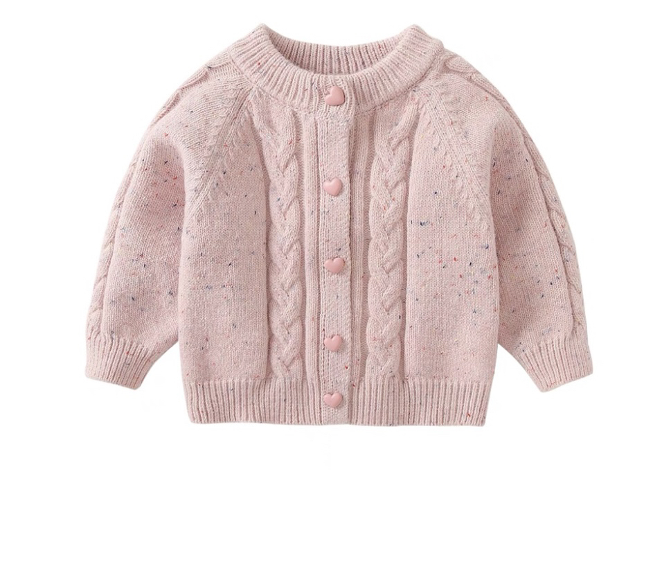 女童毛衣外套2025秋冬款儿童麻花杂色长袖开衫韩版针织衫上衣百搭