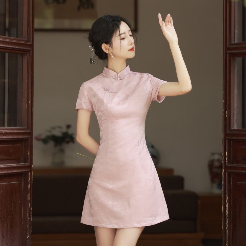 蜜语--新款夏季短款A版小个子时尚修身新中式改良版旗袍
