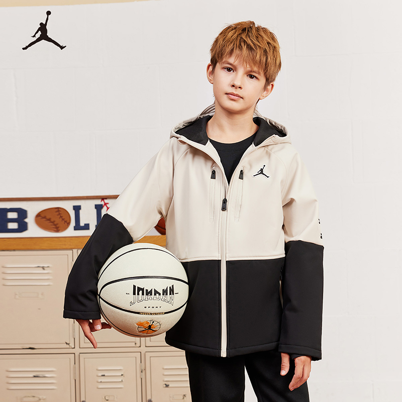 【官方旗舰】Air Jordan童装男童女童加绒保暖三防风衣夹克外套D128